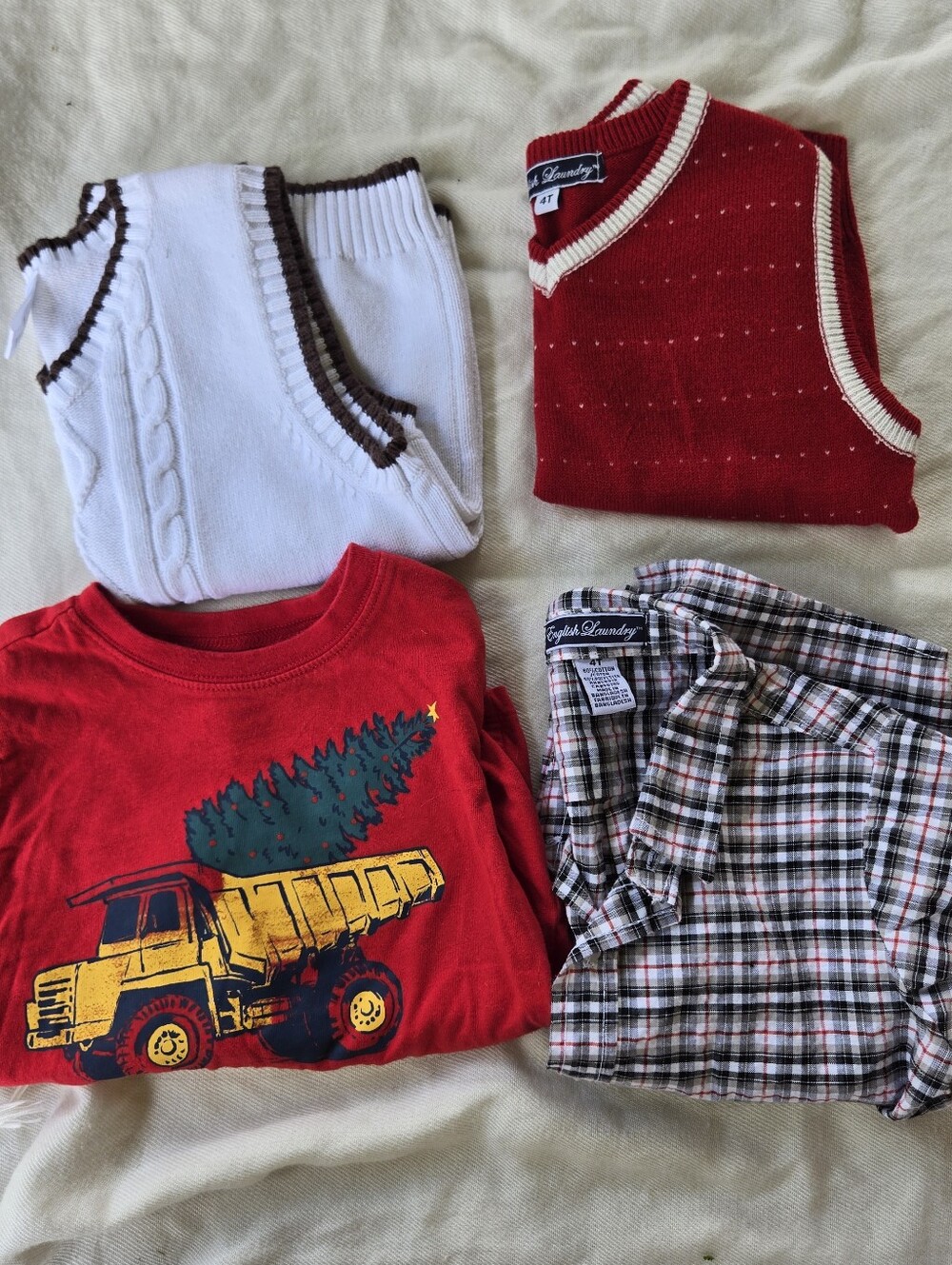 Boys Holiday Winter Bundle Sweater Vests 4t